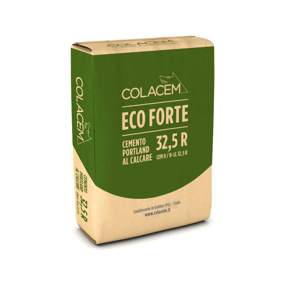 Cemento Portland COLACEM tipo II/A-LL 32,5 R con alta resistenza buona lavorabilità e applicazioni versatili Confezione 25 kg